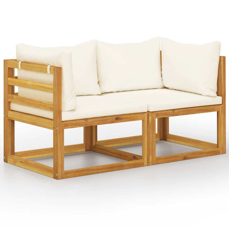 2-seater Garden Bench with Cream White Cushions Payday Deals