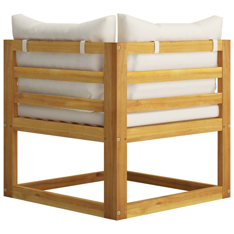 2-seater Garden Bench with Cream White Cushions Payday Deals