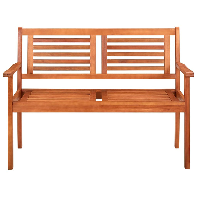 2-Seater Garden Bench with Cushion 120 cm Solid Eucalyptus Wood Payday Deals