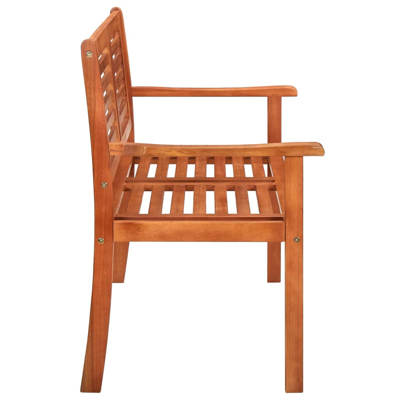 2-Seater Garden Bench with Cushion 120 cm Solid Eucalyptus Wood Payday Deals