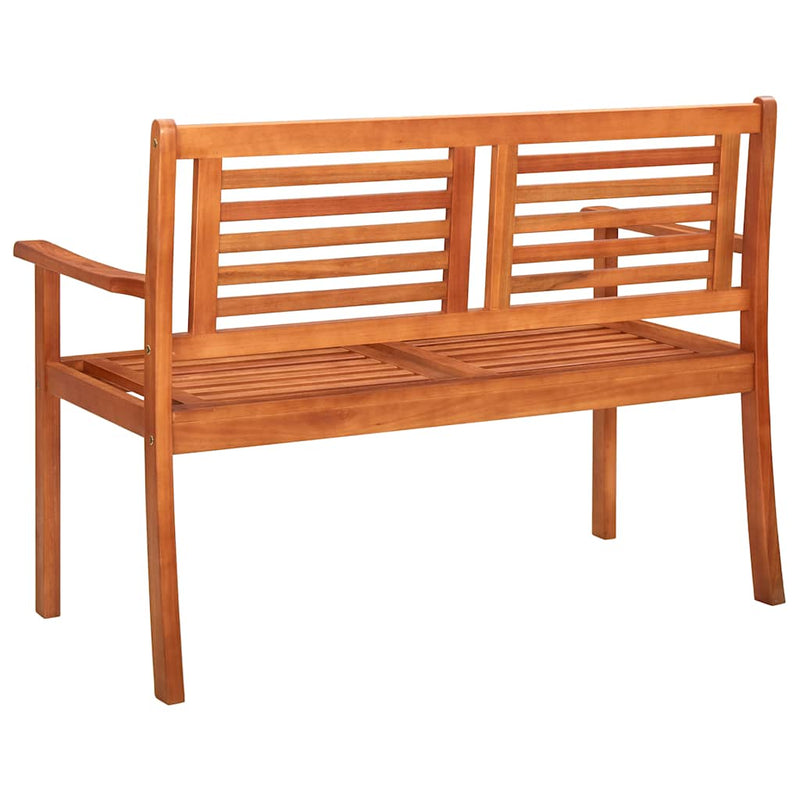 2-Seater Garden Bench with Cushion 120 cm Solid Eucalyptus Wood Payday Deals