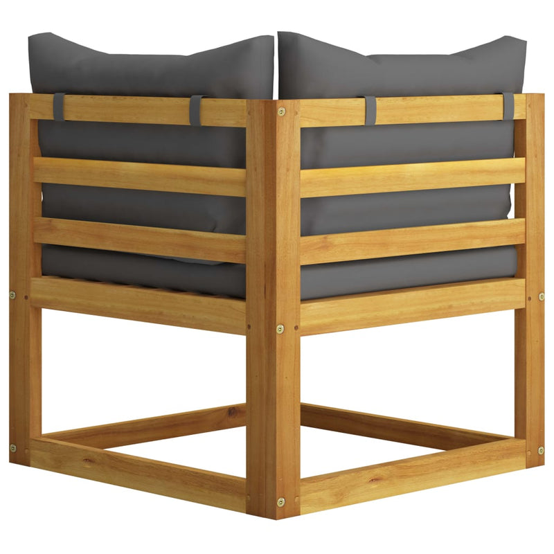 2-seater Garden Bench with Dark Grey Cushions Payday Deals