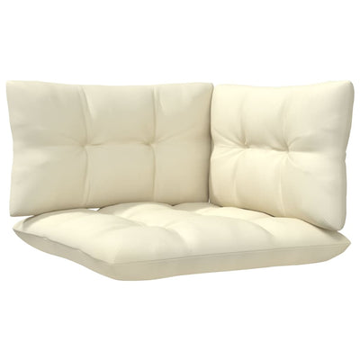 2-Seater Garden Sofa with Cream Cushions Solid Pinewood Payday Deals