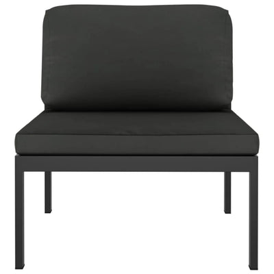 2-Seater Garden Sofa with Cushions Aluminium Anthracite Payday Deals