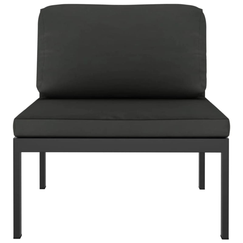 2-Seater Garden Sofa with Cushions Aluminium Anthracite Payday Deals