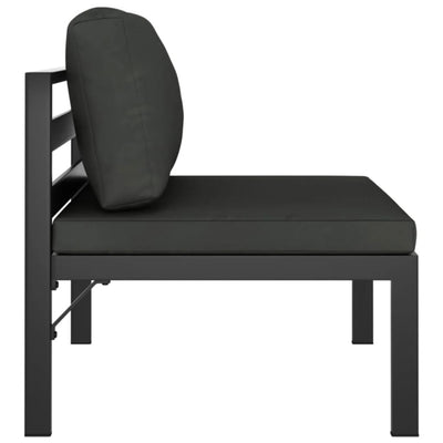 2-Seater Garden Sofa with Cushions Aluminium Anthracite Payday Deals