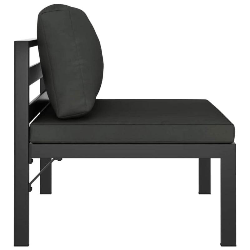 2-Seater Garden Sofa with Cushions Aluminium Anthracite Payday Deals