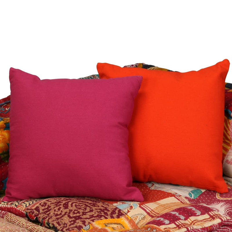 2-Seater Modular Pouffe Patchwork Fabric Payday Deals