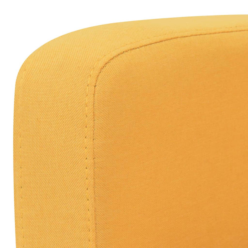 2-Seater Sofa 135x65x76 cm Yellow Payday Deals
