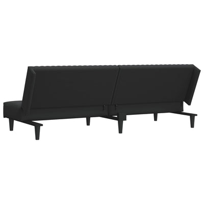 2-Seater Sofa Bed Black Velvet Payday Deals