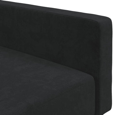 2-Seater Sofa Bed Black Velvet Payday Deals