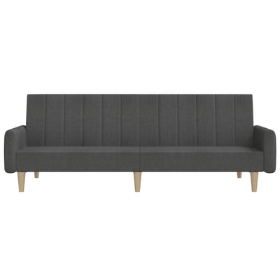 2-Seater Sofa Bed Dark Grey Fabric Payday Deals