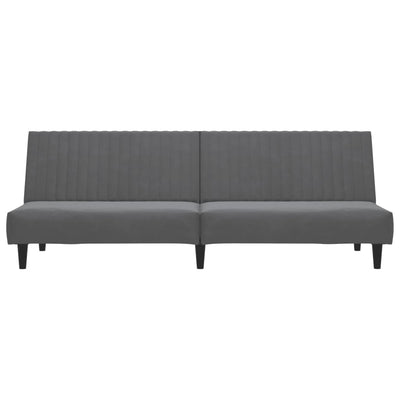 2-Seater Sofa Bed Dark Grey Velvet Payday Deals