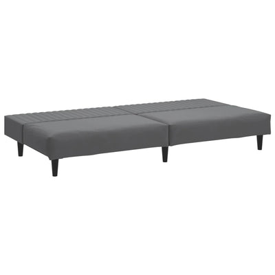 2-Seater Sofa Bed Dark Grey Velvet Payday Deals