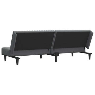 2-Seater Sofa Bed Dark Grey Velvet Payday Deals