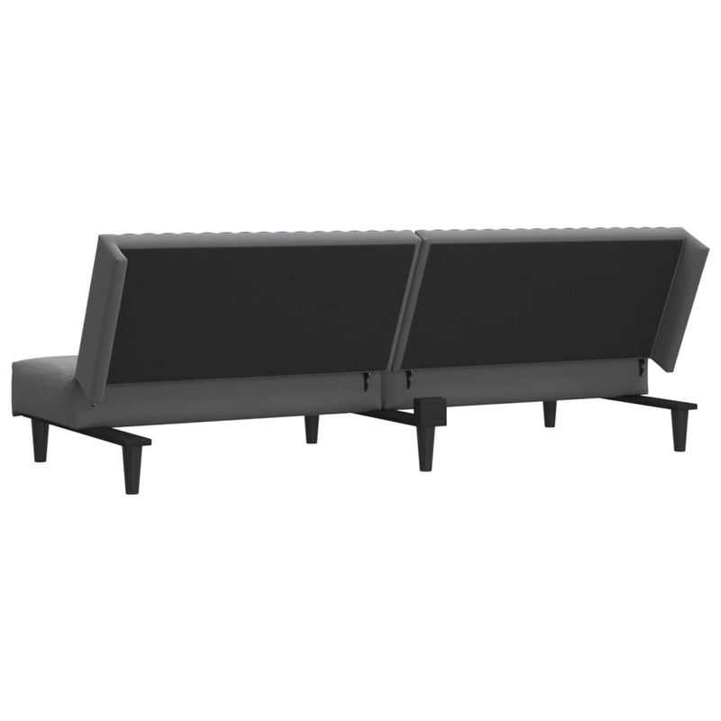 2-Seater Sofa Bed Dark Grey Velvet Payday Deals