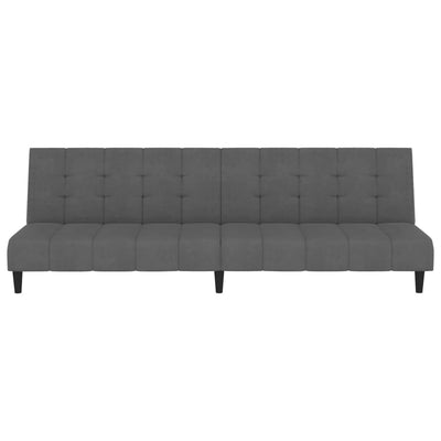 2-Seater Sofa Bed Dark Grey Velvet Payday Deals