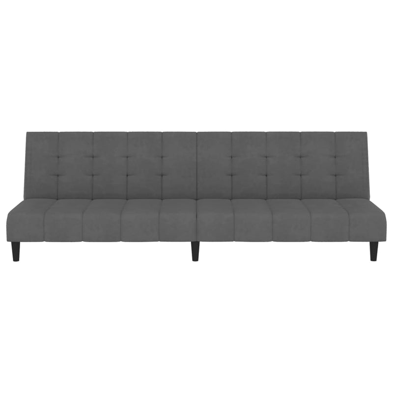 2-Seater Sofa Bed Dark Grey Velvet Payday Deals