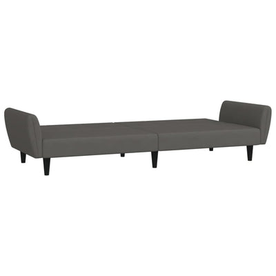 2-Seater Sofa Bed Dark Grey Velvet Payday Deals