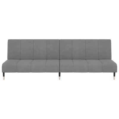 2-Seater Sofa Bed Light Grey Velvet Payday Deals