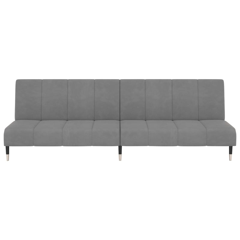 2-Seater Sofa Bed Light Grey Velvet Payday Deals