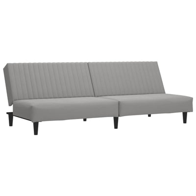 2-Seater Sofa Bed Light Grey Velvet Payday Deals