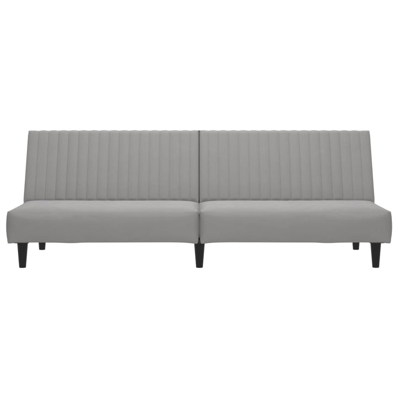 2-Seater Sofa Bed Light Grey Velvet Payday Deals