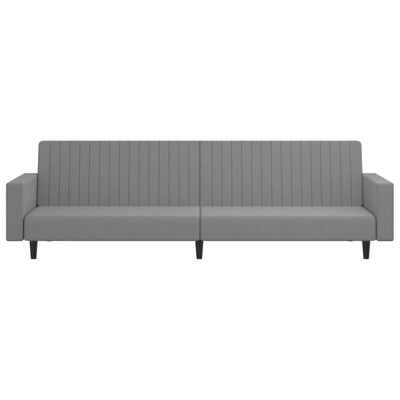 2-Seater Sofa Bed Light Grey Velvet Payday Deals