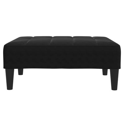 2-Seater Sofa Bed with Footstool Black Velvet Payday Deals