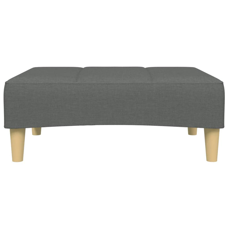 2-Seater Sofa Bed with Footstool Dark Grey Fabric Payday Deals