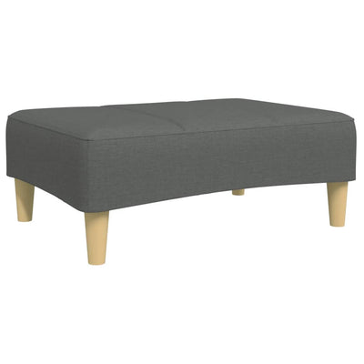 2-Seater Sofa Bed with Footstool Dark Grey Fabric Payday Deals