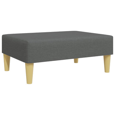 2-Seater Sofa Bed with Footstool Dark Grey Fabric Payday Deals