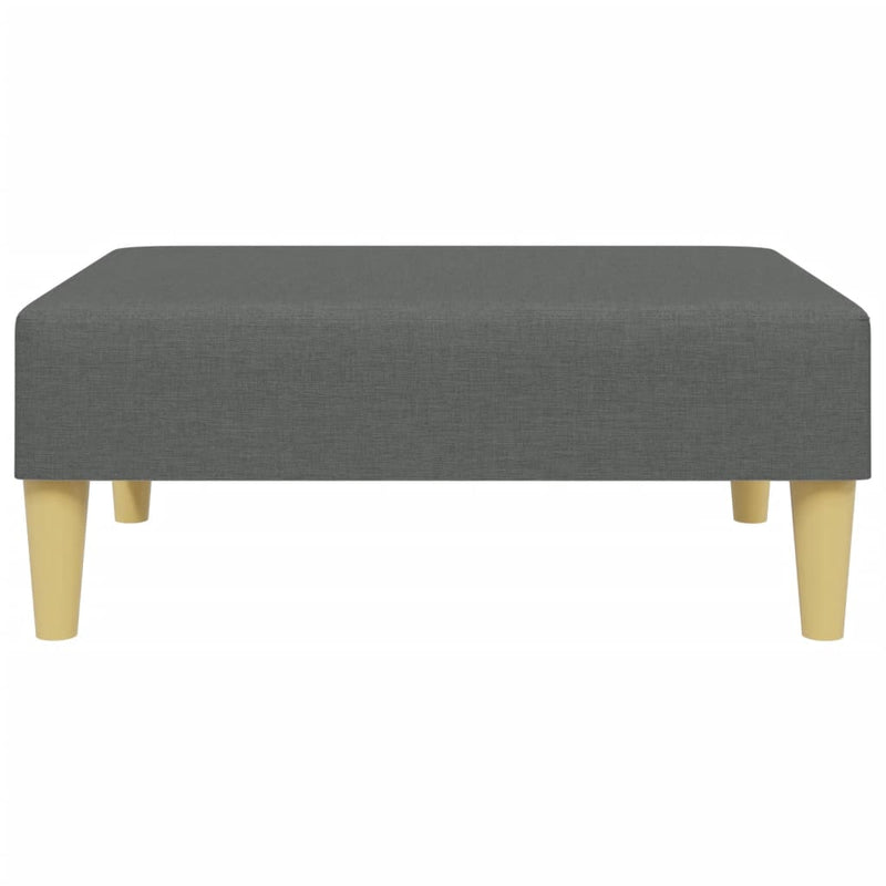 2-Seater Sofa Bed with Footstool Dark Grey Fabric Payday Deals