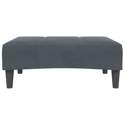 2-Seater Sofa Bed with Footstool Dark Grey Velvet Payday Deals