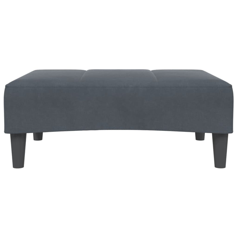 2-Seater Sofa Bed with Footstool Dark Grey Velvet Payday Deals