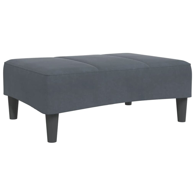 2-Seater Sofa Bed with Footstool Dark Grey Velvet Payday Deals