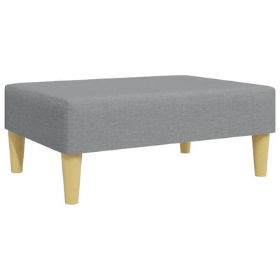 2-Seater Sofa Bed with Pillows and Footstool Light Grey Fabric Payday Deals