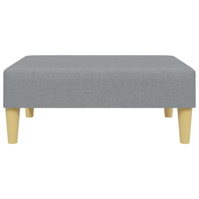 2-Seater Sofa Bed with Pillows and Footstool Light Grey Fabric Payday Deals