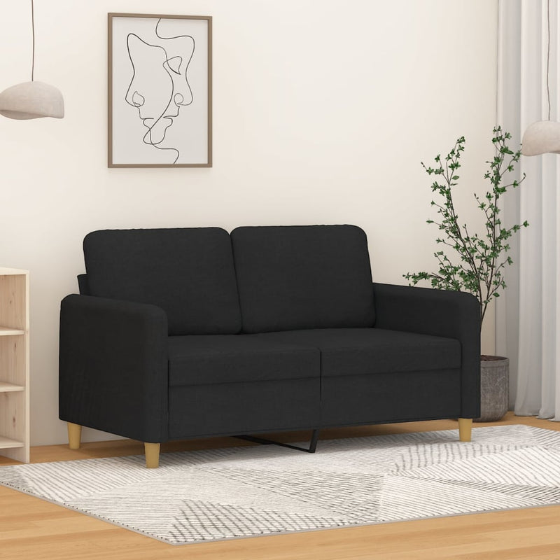 2-Seater Sofa Black 120 cm Fabric Payday Deals
