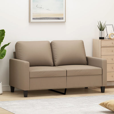 2-Seater Sofa Cappuccino 120 cm Faux Leather