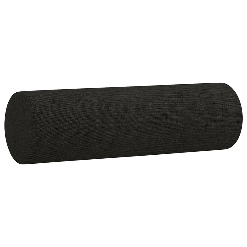 2-Seater Sofa with Throw Pillows Black 120 cm Fabric Payday Deals