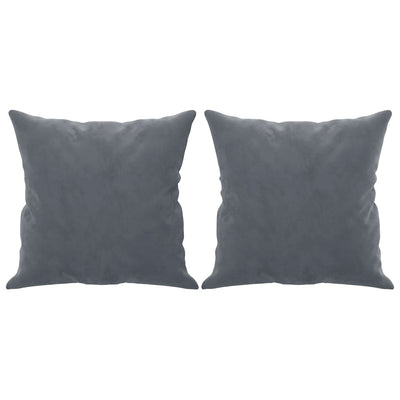 2-Seater Sofa with Throw Pillows Dark Grey 120 cm Velvet Payday Deals