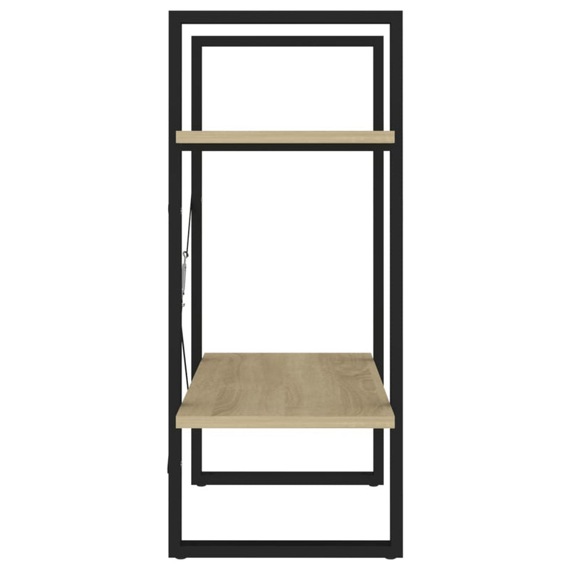 2-Tier Book Cabinet Sonoma Oak 60x30x70 cm Engineered Wood Payday Deals