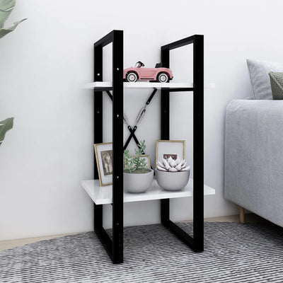 2-Tier Book Cabinet White 40x30x70 cm Engineered Wood Payday Deals