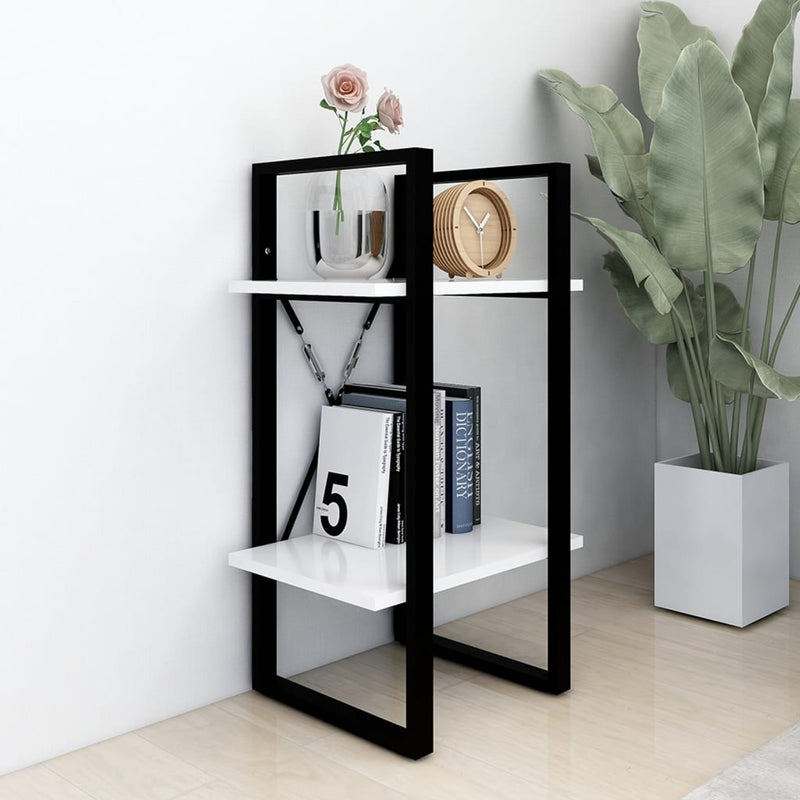 2-Tier Book Cabinet White 40x30x70 cm Engineered Wood Payday Deals