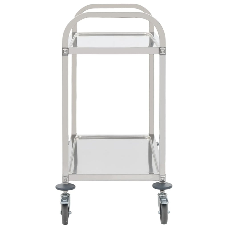 2-Tier Kitchen Trolley 95x45x83.5 cm Stainless Steel Payday Deals