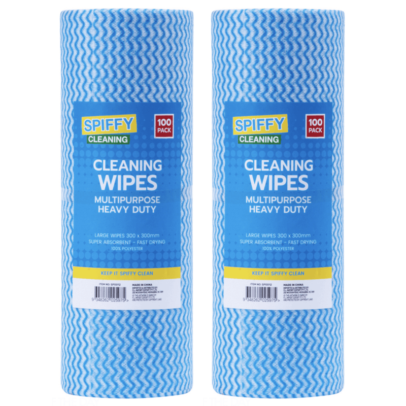 2 x Spiffy Cleaning Wipes Multipurpose Chux 100pk Payday Deals