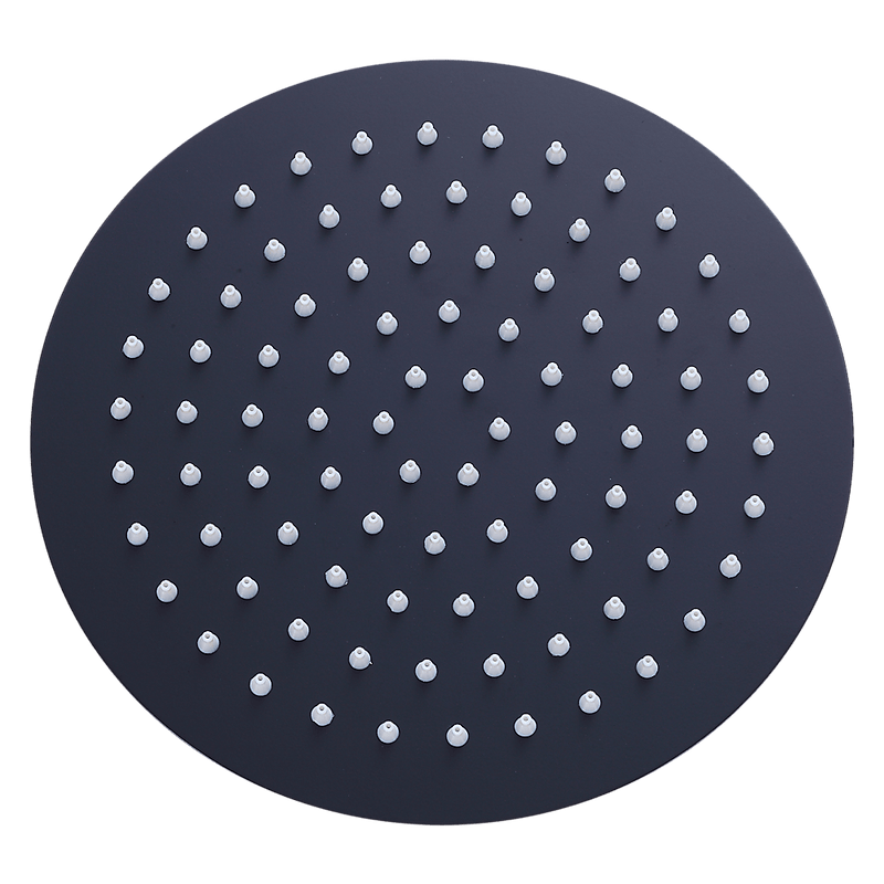 200mm Shower Head Round 304SS Electroplated Matte Black Finish Payday Deals