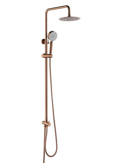2023 Brushed Rose Gold Copper Solid Stainless Steel 304 made shower set w diverter 200 mm head sprayer hand held head Payday Deals