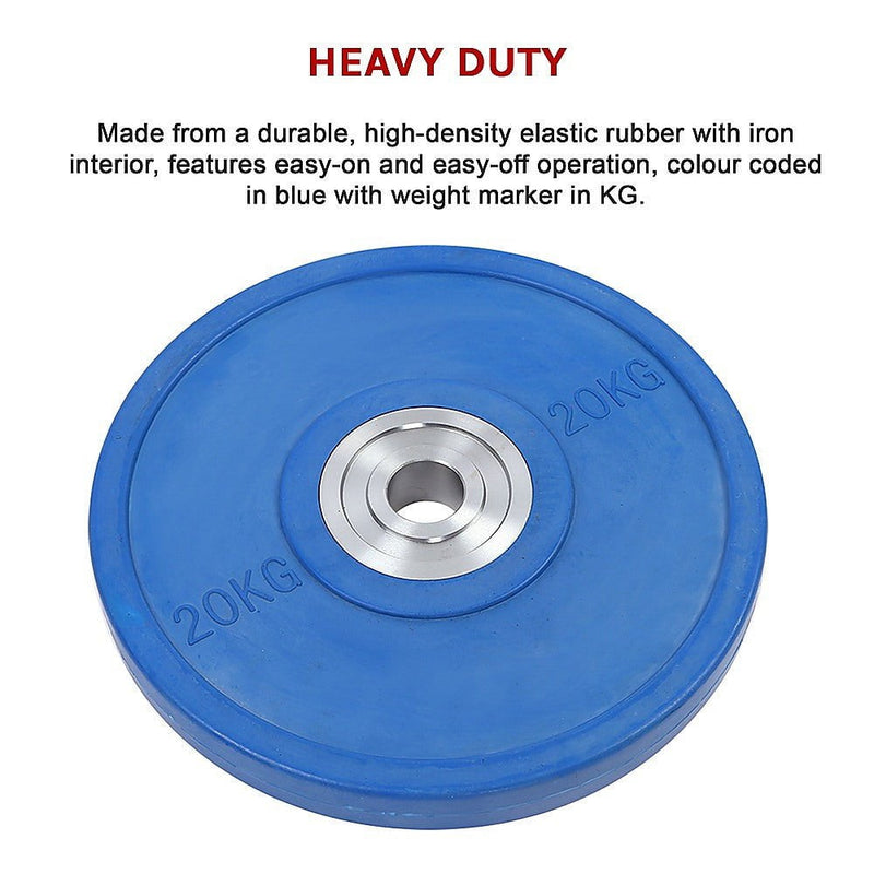 20KG PRO Olympic Rubber Bumper Weight Plate Payday Deals